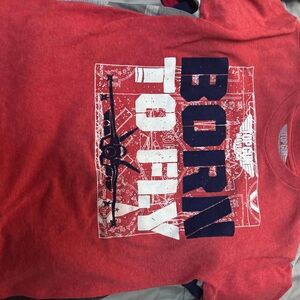 Red 'Born to Fly' Graphic T-Shirt
